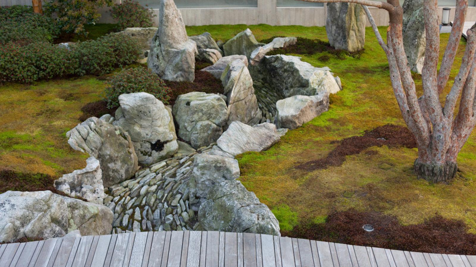 Japanese garden at the Johnson Museum of Art